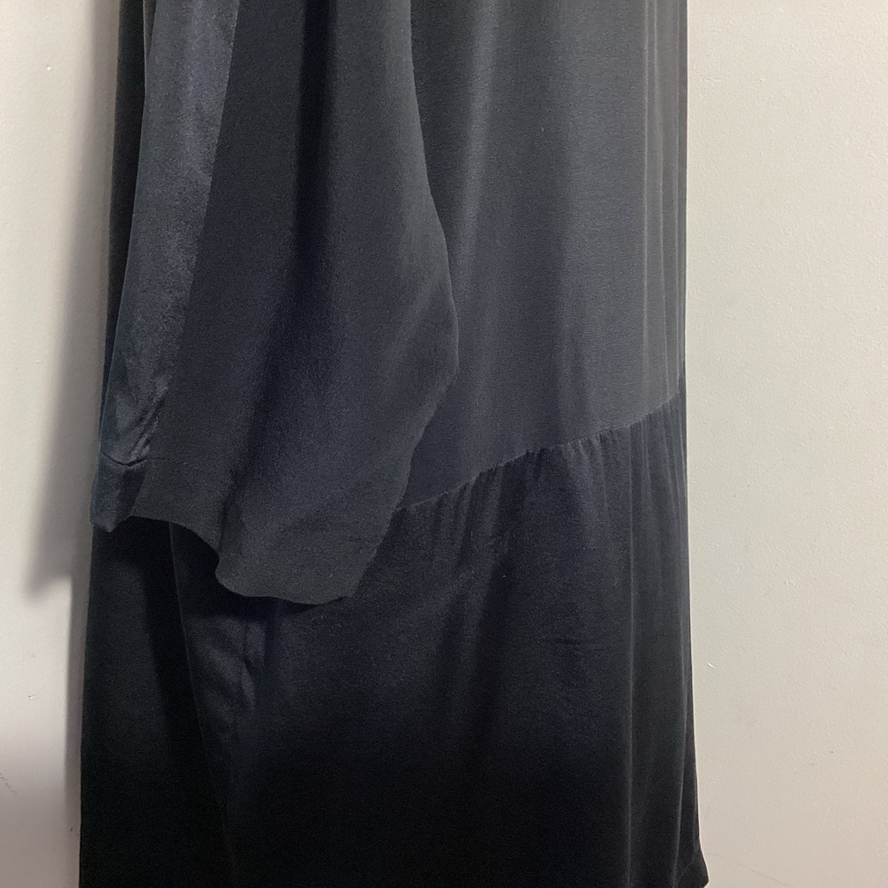 Eileen Fisher Silk Crepe De Chine Black Tunic M Lagenlook - Picture 11 of 16